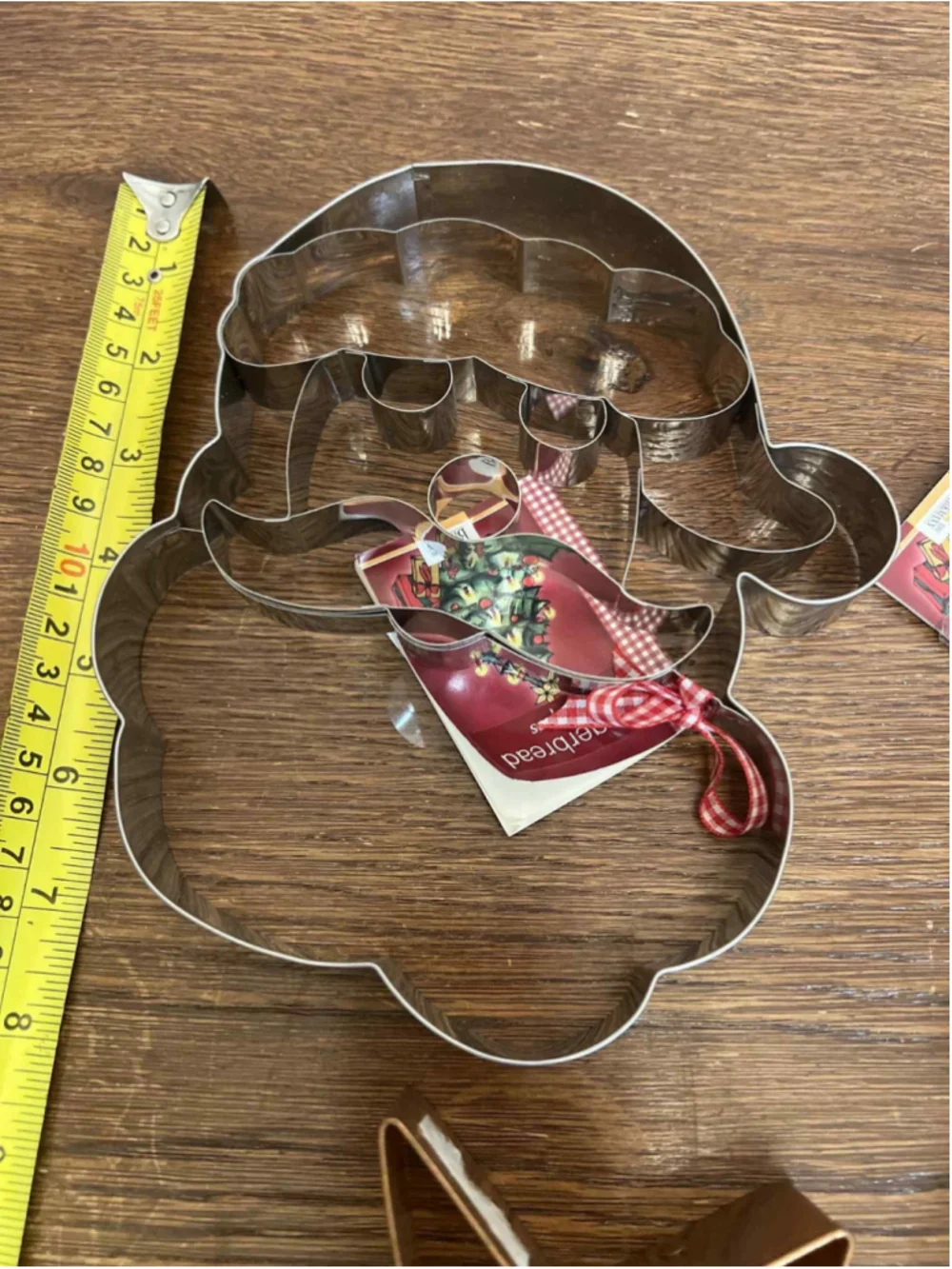 Set of 4 Christmas Cookie Cutters Santa Tree Copper Star Holiday Baking Decor